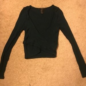 Emerald green forever 21 crop top